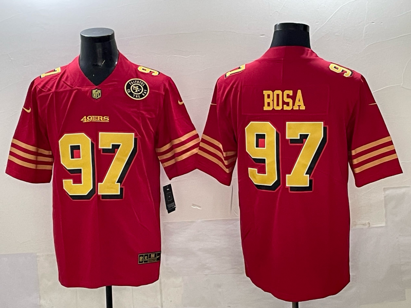 Men San Francisco 49ers #97 Bosa Red  Nike Limited NFL 2025 Jersey 0013->san francisco 49ers->NFL Jersey